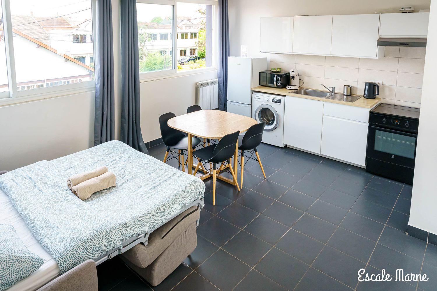 Escale-Marne Fr - 102 - Free Parking - Free Luggage Storage - All Equipped - Linen Included - Washing Machine - 10Mn Walk Metro 8 - Rer A - Panoramic View - From 1 To 4 Guests Maisons-Alfort Exterior photo