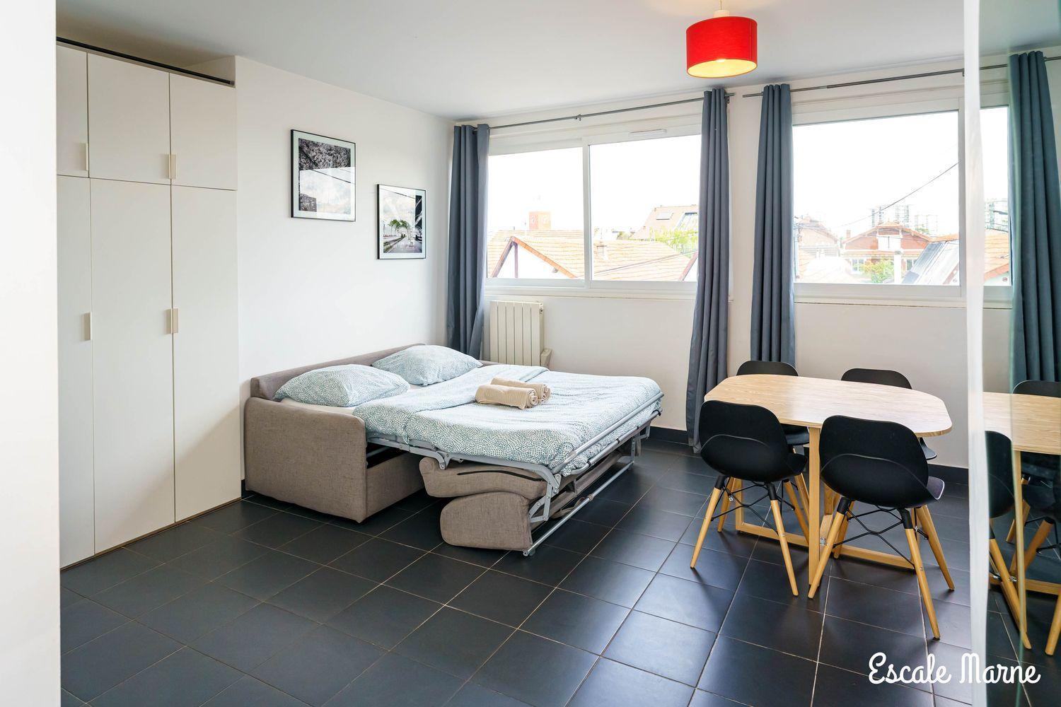 Escale-Marne Fr - 102 - Free Parking - Free Luggage Storage - All Equipped - Linen Included - Washing Machine - 10Mn Walk Metro 8 - Rer A - Panoramic View - From 1 To 4 Guests Maisons-Alfort Exterior photo