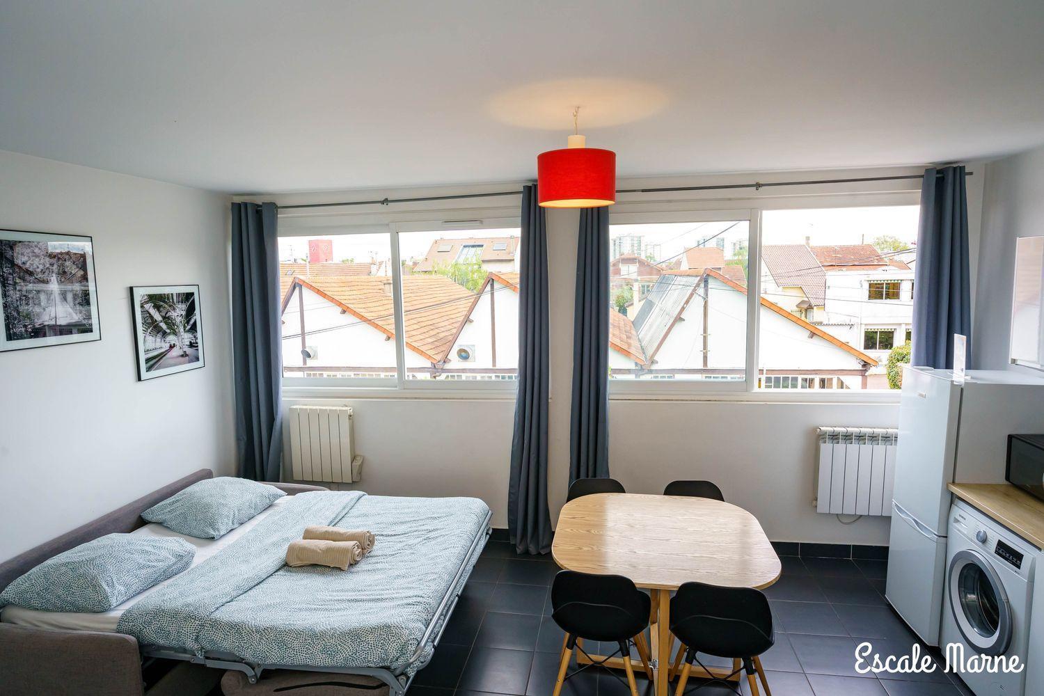 Escale-Marne Fr - 102 - Free Parking - Free Luggage Storage - All Equipped - Linen Included - Washing Machine - 10Mn Walk Metro 8 - Rer A - Panoramic View - From 1 To 4 Guests Maisons-Alfort Exterior photo