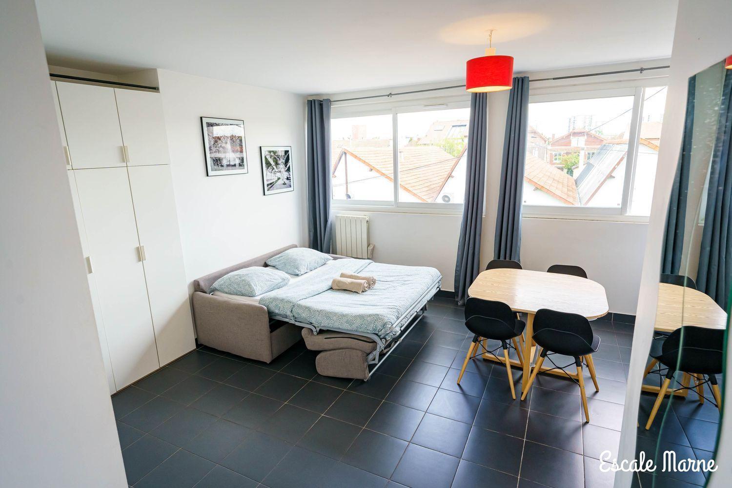 Escale-Marne Fr - 102 - Free Parking - Free Luggage Storage - All Equipped - Linen Included - Washing Machine - 10Mn Walk Metro 8 - Rer A - Panoramic View - From 1 To 4 Guests Maisons-Alfort Exterior photo